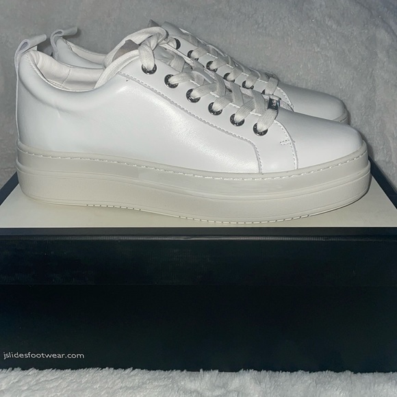 NWT J/SLIDES NOCA White Leather Sneaker - Picture 9 of 16
